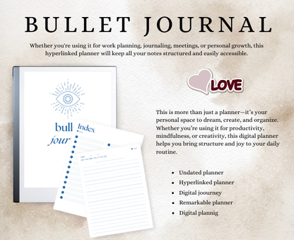 Bullet Journal Bundle – a functionality and creativity digital journal.