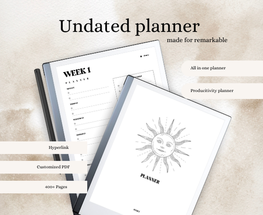 Undated planner - use it year after year.