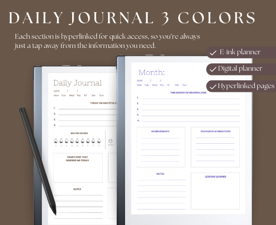 Daily Journal in 3 colors