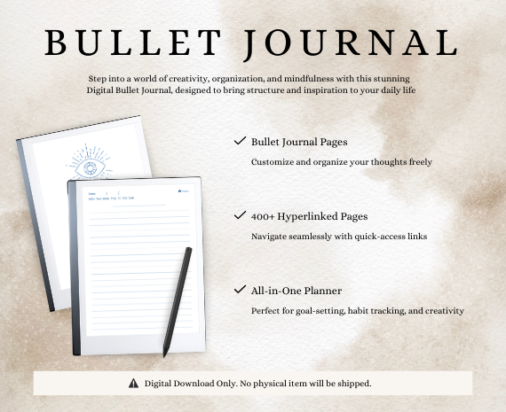 Bullet Journal Bundle – a functionality and creativity digital journal.