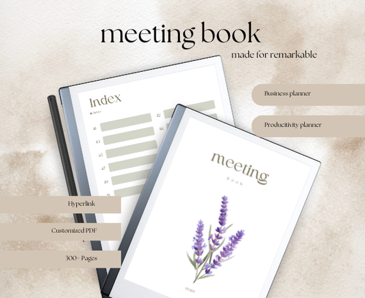 Meeting book - Subtle, elegant artwork for a touch of creativity