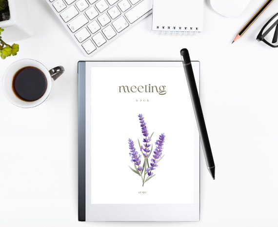 Meeting book - Subtle, elegant artwork for a touch of creativity