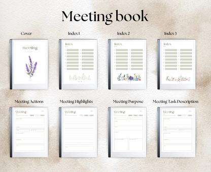 Meeting book - Subtle, elegant artwork for a touch of creativity