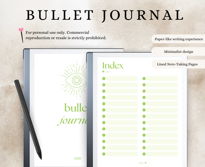 Bullet Journal Bundle – a functionality and creativity digital journal.