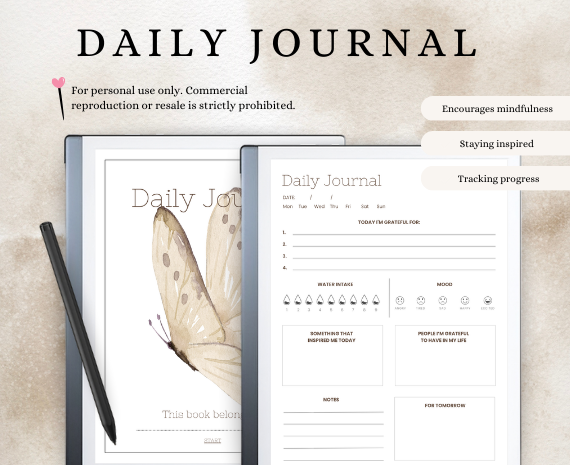 Daily Journal & Notebook planner bundle